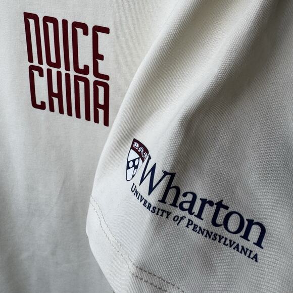 Noice China x Wharton University of PA Collab Tee | Dragon Art Back Graphic - M - Picture 11 of 16